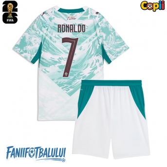 Portugalia Cristiano Ronaldo #7 Echipament de Fotbal Replică Mondial 2026 Copii Deplasare (+ Șorturi)